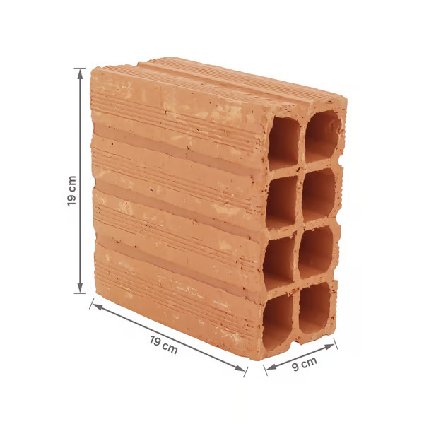 BLOCO CERAMICO 9X19X19 - Imagem 2