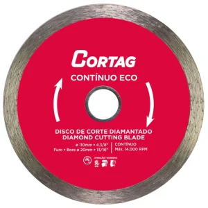 DISCO CORTE DIAMANTADO CONTINUO 110X20MM CORTAG