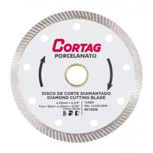 DISCO CORTE DIAMANTADO PORCELANATO 110X20MM CORTAG