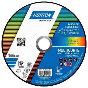 DISCO CORTE FINO MULTICORTE 4.1/2X3/64X7/8 NORTON