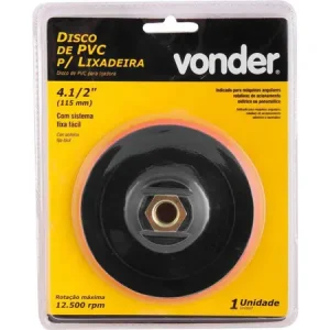 DISCO LIXADEIRA PVC 4.1/2X115MM FIXA FACIL VONDER
