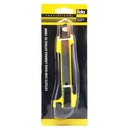 ESTILETE LARGO 8RO 18MM EMBORRACHADO CANALETA METAL EDA