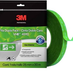 FITA DUPLA FACE TRANSPARENTE 4910 25MMX20M 3M
