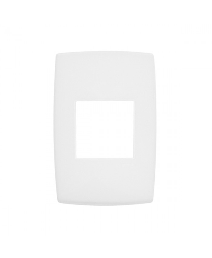 PLACA BRANCA 4X2 2 POSTOS ADJACENTES SEM SUPORTE PIAL PLUS