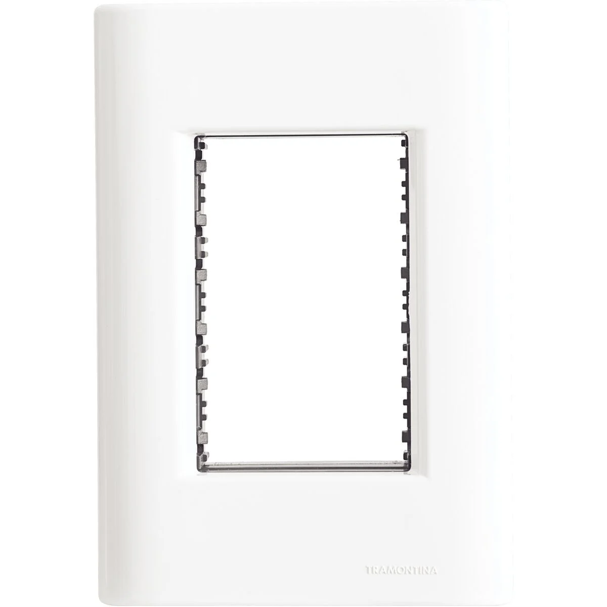 PLACA BRANCA 4X2 3 POSTO COM SUPORTE TRAMONTINA