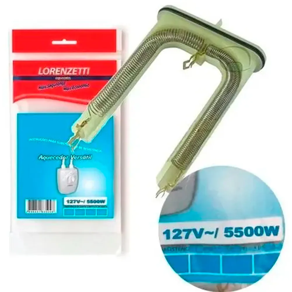 RESISTENCIA AQUECEDOR VERSATIL 5500W 127V LORENZETTI