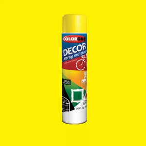 TINTA SPRAY DECOR AMARELO BRILHANTE 250GR COLORGIN