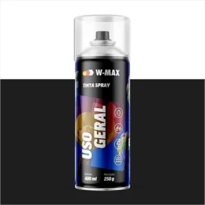 TINTA SPRAY PRETO FOSCO 250GR WMAX