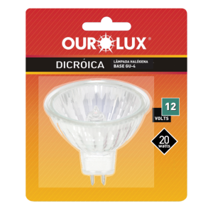 LAMPADA MINI DICROICA MR11 GU4 20W 12V OUROLUX
