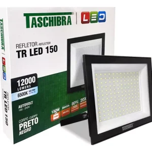 REFLETOR LED 150W 6500K PRETO TASCHIBRA