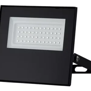 REFLETOR LED 50W 3000K PRETO TASCHIBRA