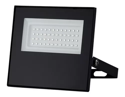 REFLETOR LED 50W 3000K PRETO TASCHIBRA
