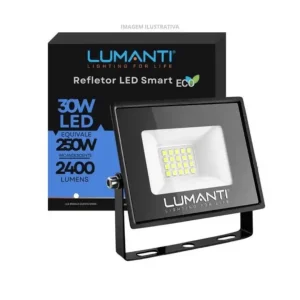 REFLETOR SMART ECO LED 30W 3000K AUTOVOLT 2400 LUMENS LUMANTI