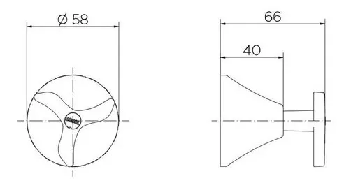 ACABAMENTO PARA REGISTRO DE 1/2 A DN 25 DOCOL CROMADO - Imagem 2