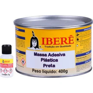MASSA PLASTICA PRETA 400GR IBERE