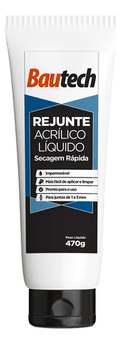 REJUNTE ACRILICO LIQUIDO CINZA 470G BAUTECH