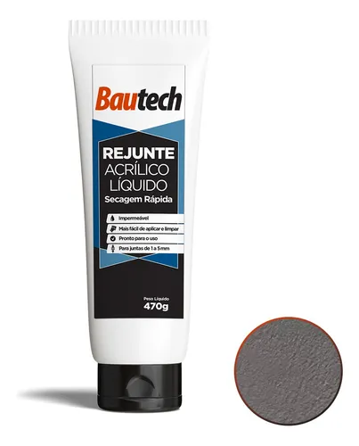 REJUNTE ACRILICO LIQUIDO CINZA 470G BAUTECH - Imagem 2