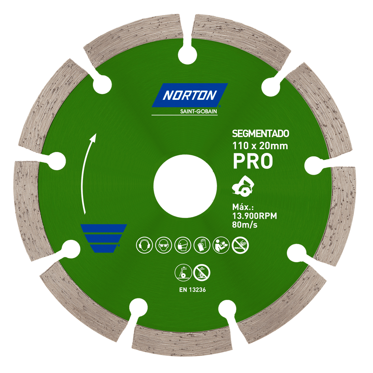 DISCO SEGMENTADO DIAM PRO 110X20MM NORTON