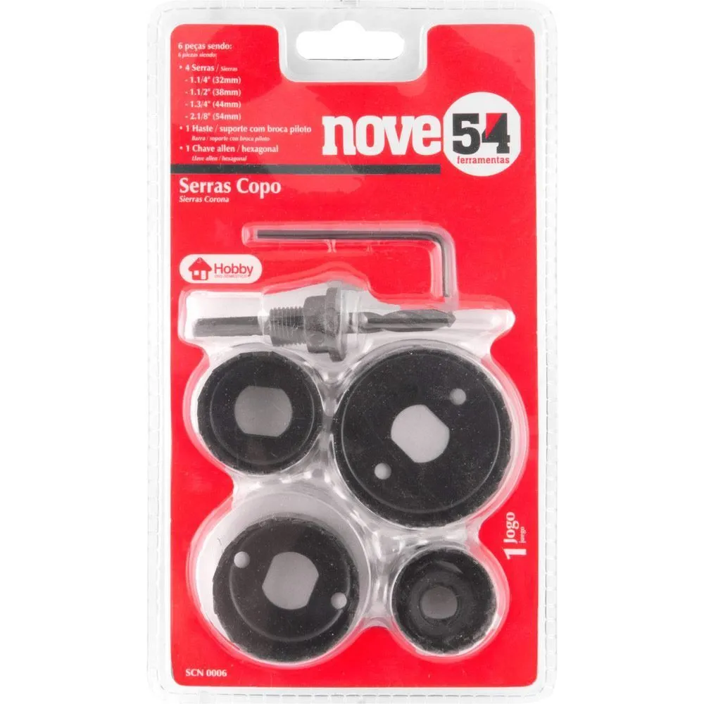 JOGO SERRA COPOS 6 PECAS NOVE54