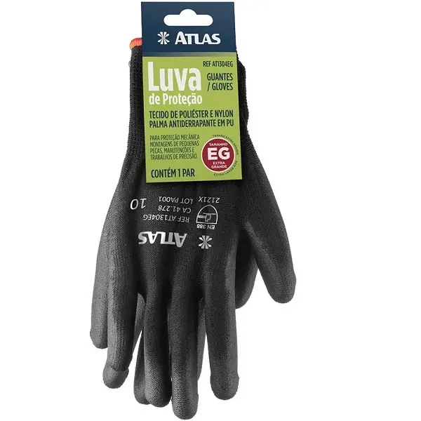 LUVA BANHADA EM PU EXTRA GRANDE ATLAS