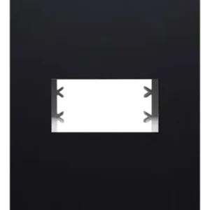 PLACA 4X2 PRETO 1MOD COM SUPORTE