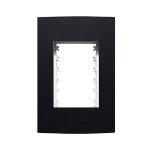 PLACA 4X2 3MOD PRETA COM SUPORTE ALUMBRA