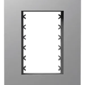 PLACA 4X2 3 MOD COM SUPORTE BRANCO