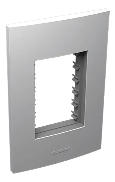 PLACA 4X2 3 MOD COM SUPORTE BRANCO - Imagem 3