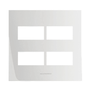 PLACA 4X4 4 MOD COM SUPORTE BRANCO ALUMBRA