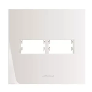 PLACA 4X4 2 MOD COM SUPORTE BRANCO ALUMBRA